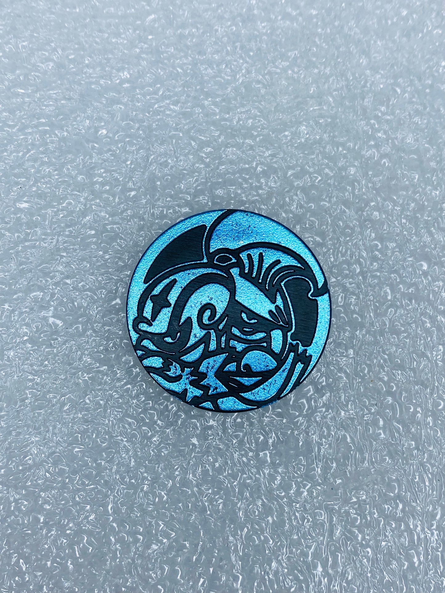 pokemon Accelgor & Escavalier Blue Front, Black Back, 1 3/16" Coin - (READ)