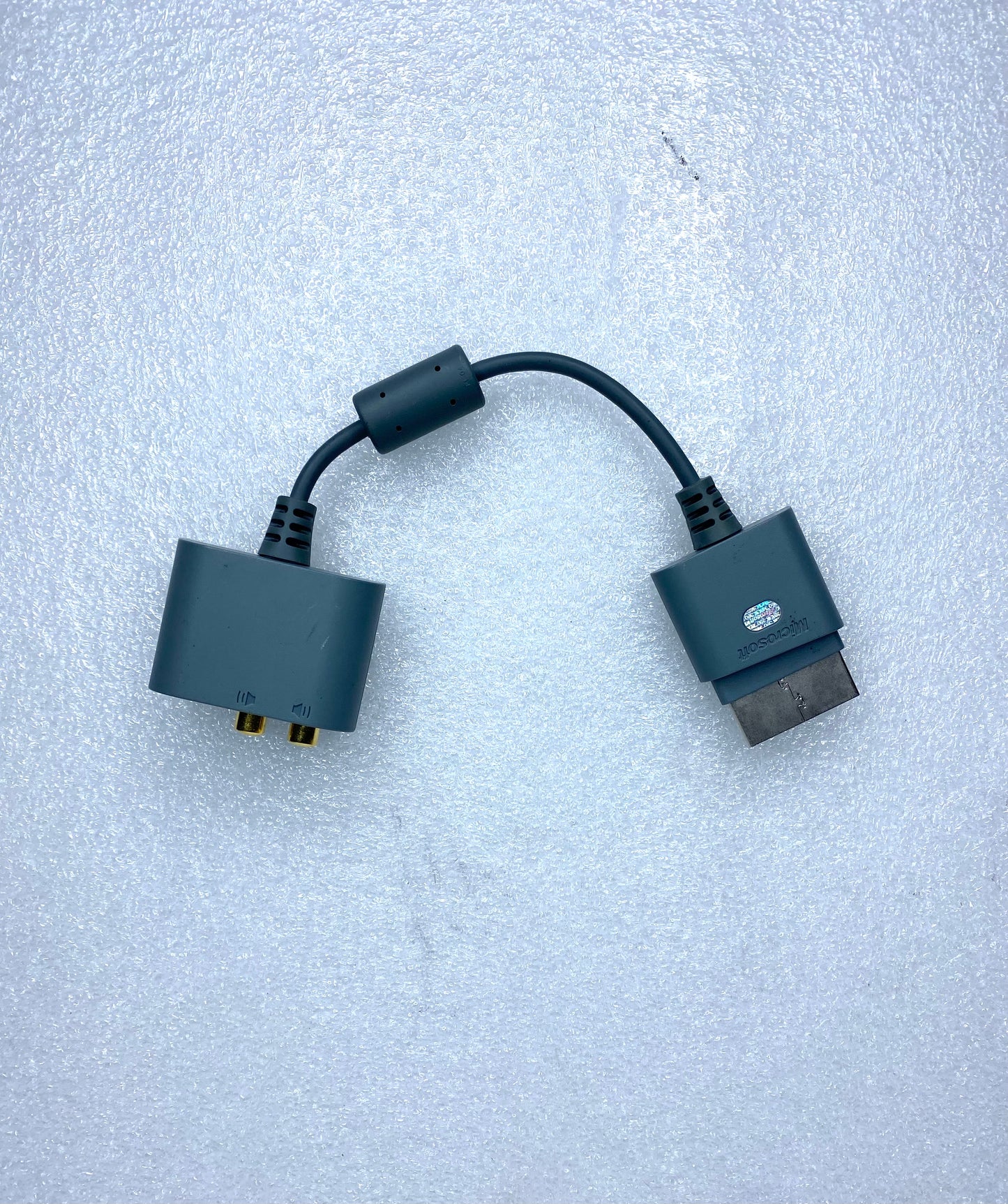 #30 - genuine OEM Microsoft Xbox 360 Audio Adapter X808221-001, Gray - (READ) - (IN CONDITION AS SHOWN)