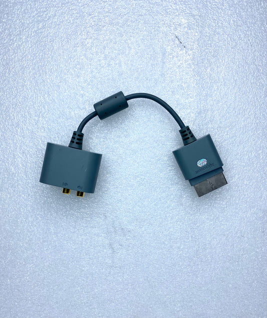 #30 - genuine OEM Microsoft Xbox 360 Audio Adapter X808221-001, Gray - (READ) - (IN CONDITION AS SHOWN)