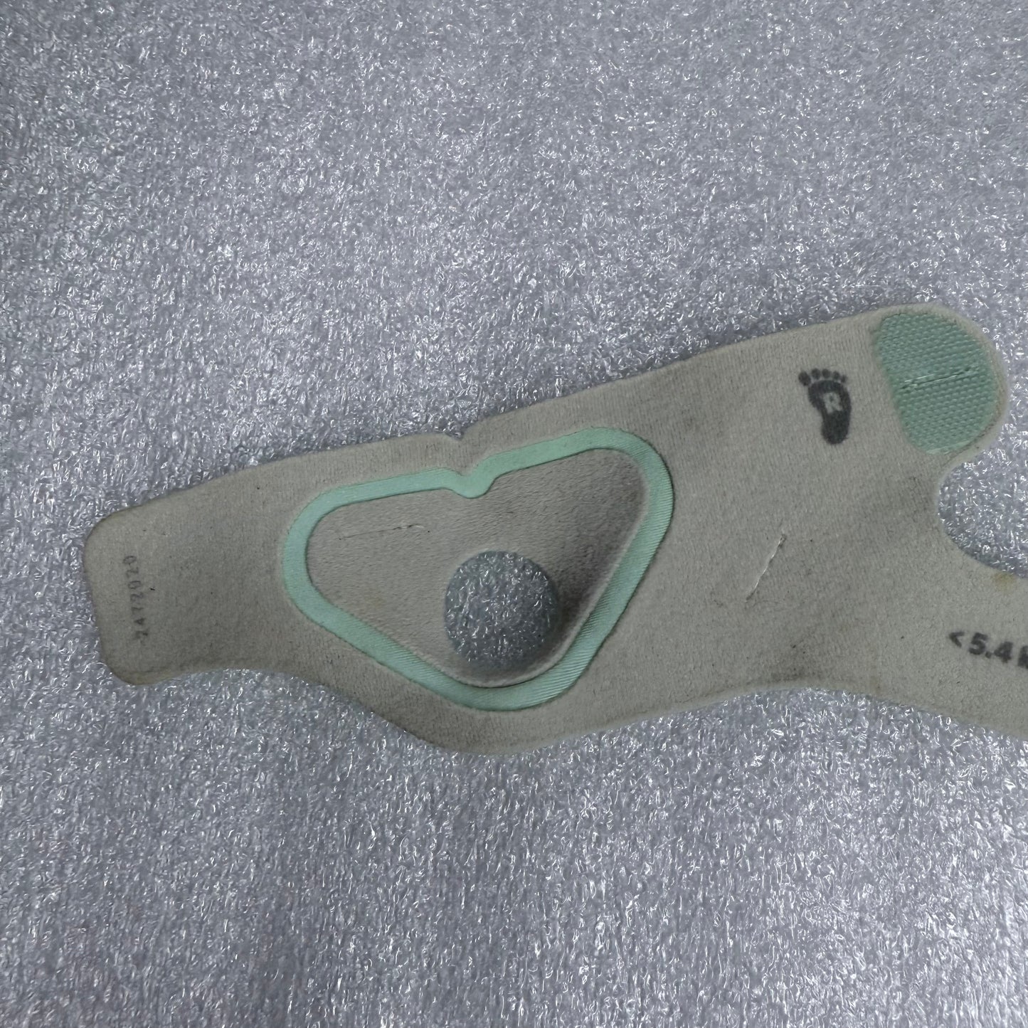 size 1 Owlet Dream Sock Replacement Right Foot Sock, Up to 12lbs, Teal - (READ)