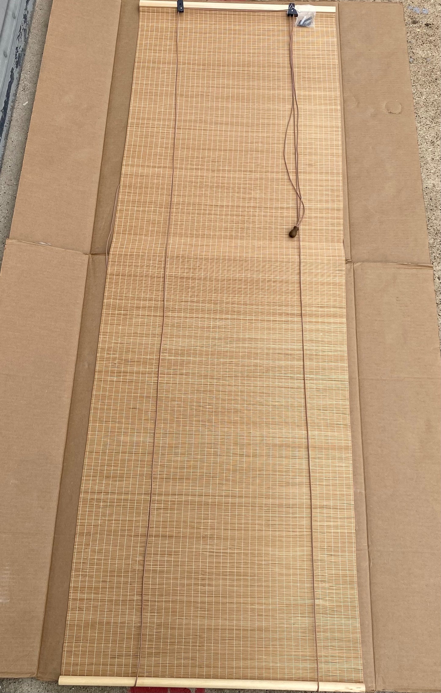 open Box - Xiuxiu Bamboo Window Roll Up Blind Shade, 24" x 74" - (READ)