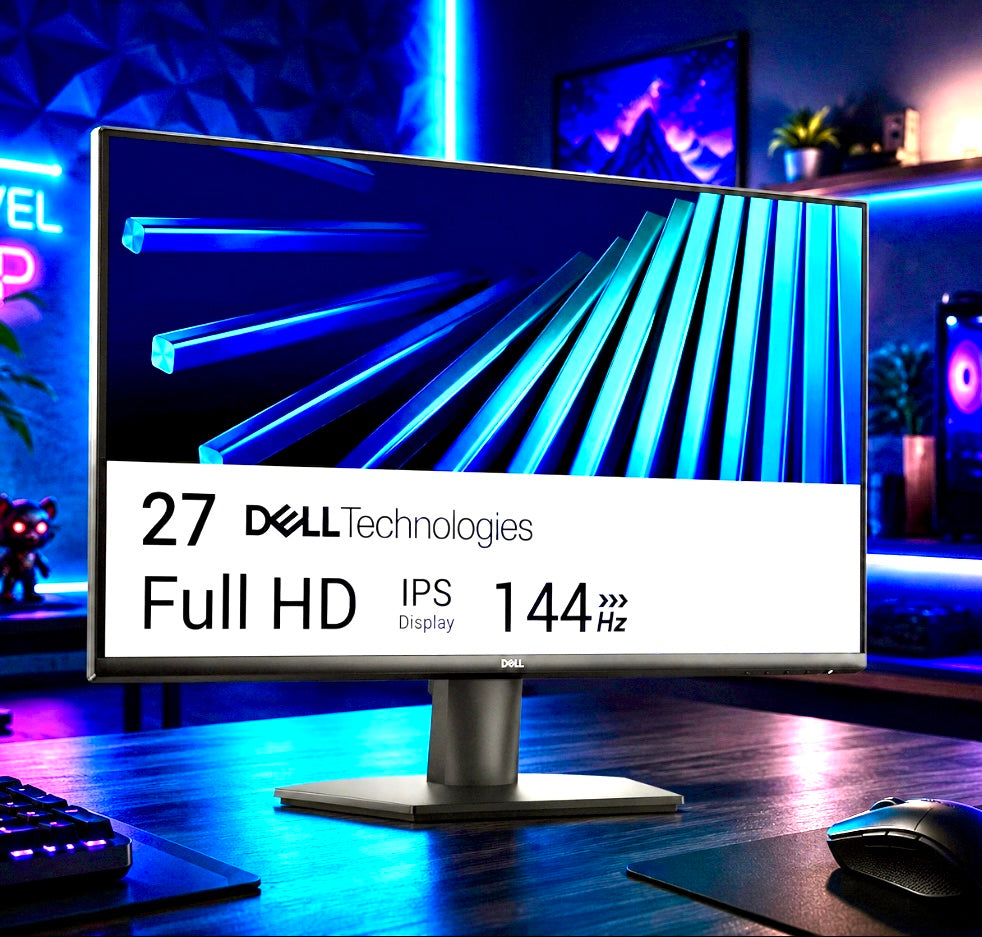 New Other Dell 27” 1ms FHD Display (1920x1080) 144Hz IPS Monitor W/ Tilt, Black