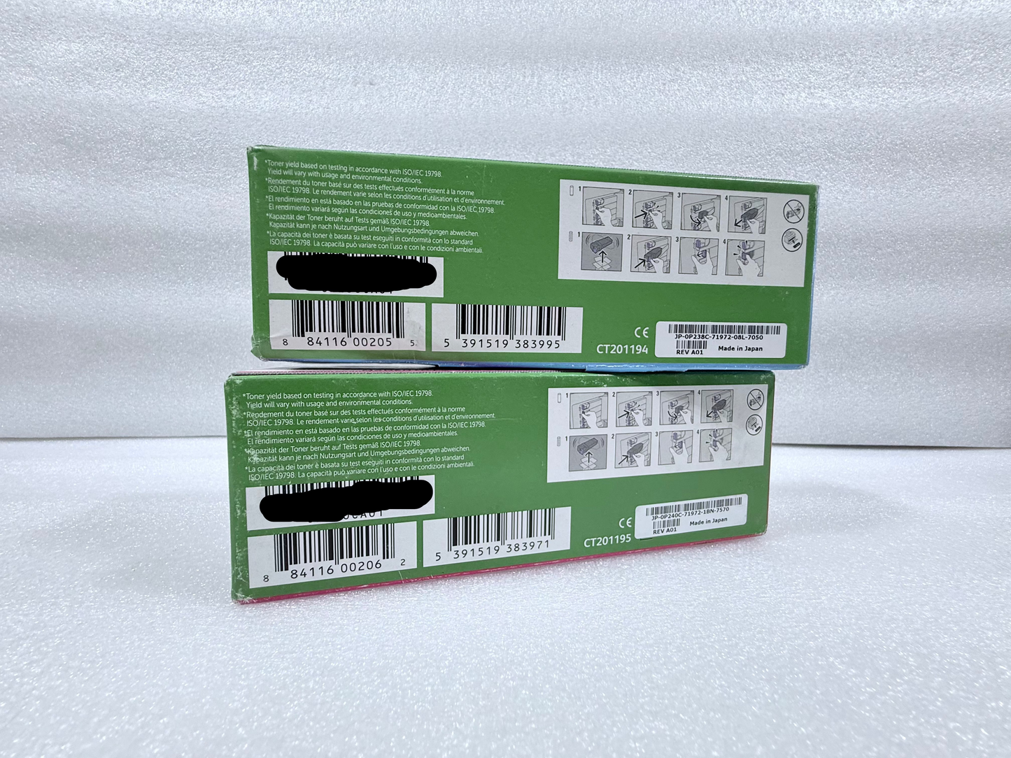 lot Of 2 - New Dell P240C Magenta & P238C Cyan Printer Ink Cartridges - (READ)