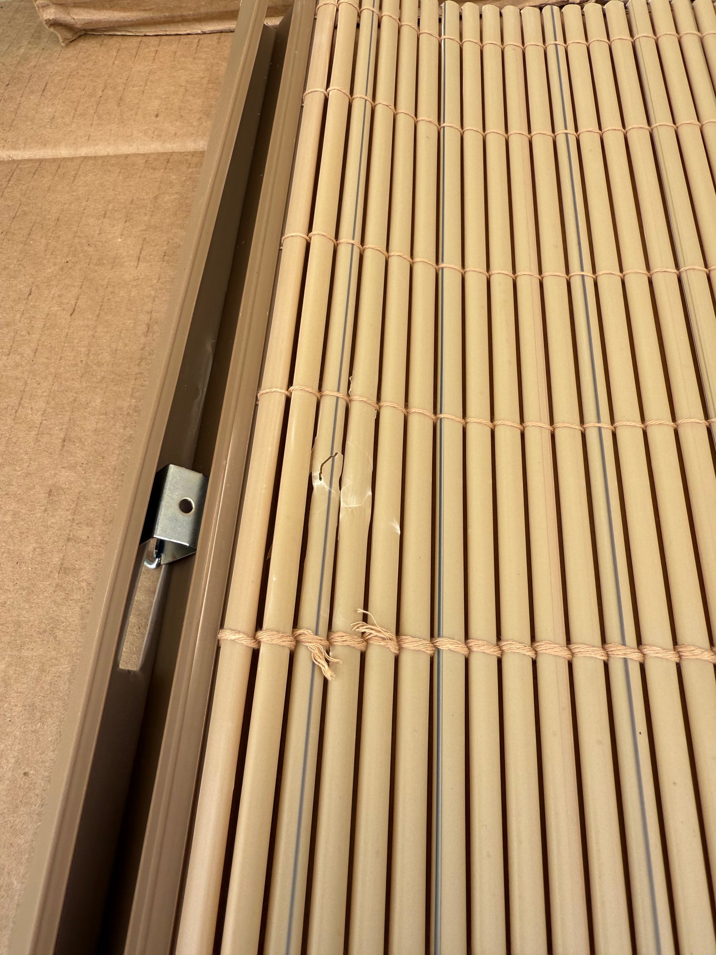 #166 - Radiance Outdoor Oval Vinyl Cord-Free PVC Rollup Blinds 36” x 72” - (READ)