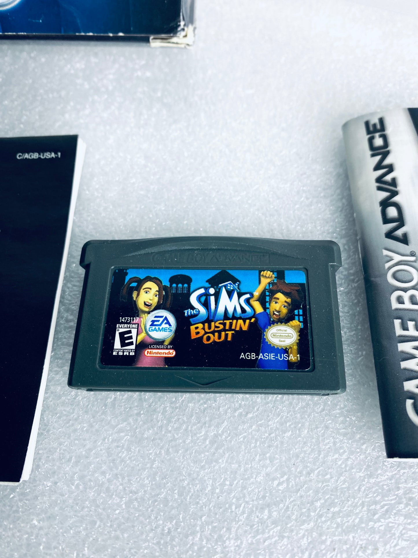 the Sims Bustin' Out (Nintendo Game Boy Advance, 2003) W/Plastic Cover - (READ)