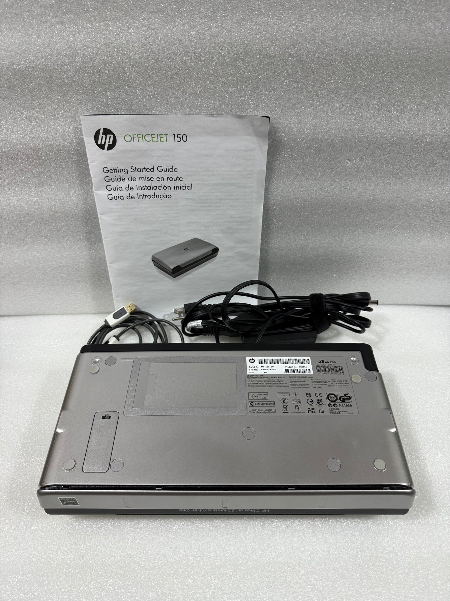 hP OfficeJet 150 Mobile All-In-One Bluetooth Printer, No Ink, CN550A - (READ)