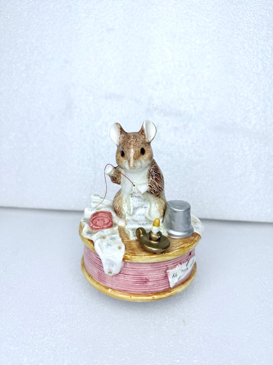 Beatrix Potter 1996 Unesco Revolving Music Box Brahms Lullaby, 5" x 3.75"-(READ)