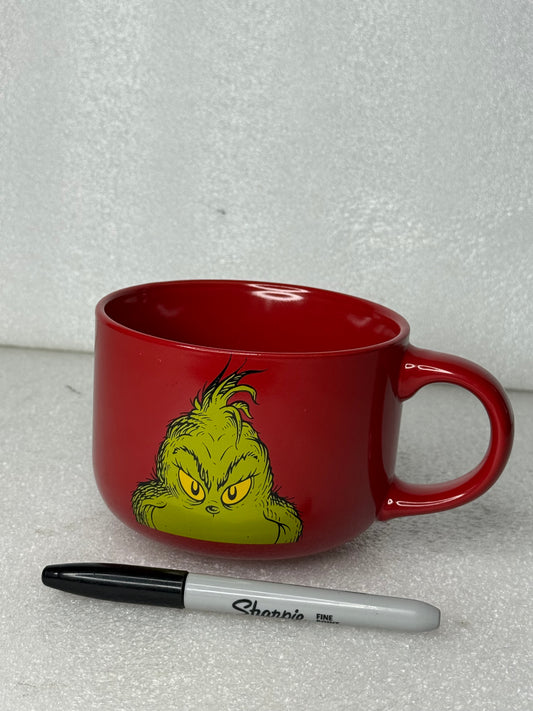 #138 - How The Grinch Stole Christmas Soup, Cake Mug, 6.5" x 5" x 3.75", Velvet Red - (READ) $$