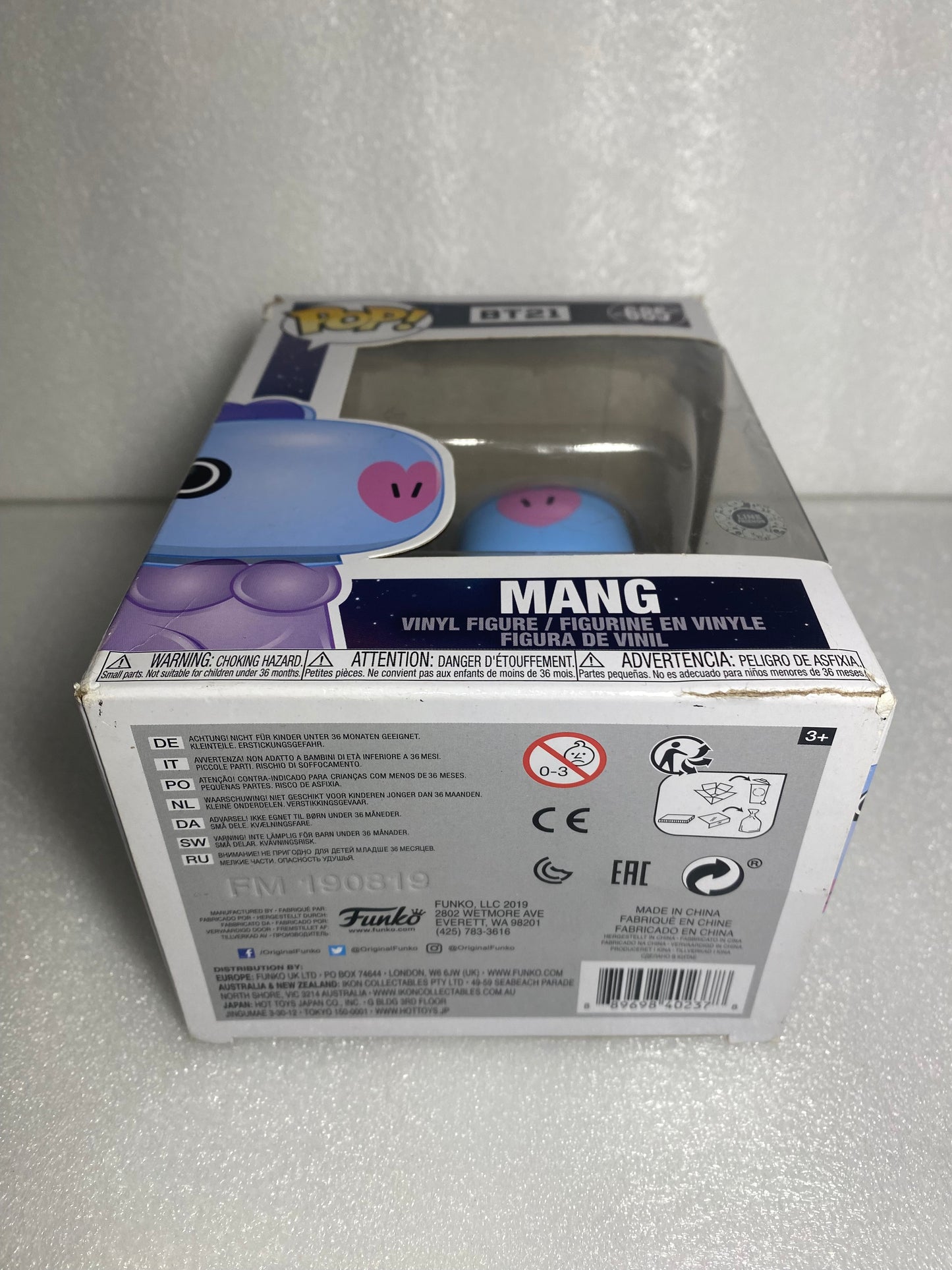 funko Pop #685 BT21 Mang Vinyl Figure, 6.25" x 4.5" x 3.5" - (READ)