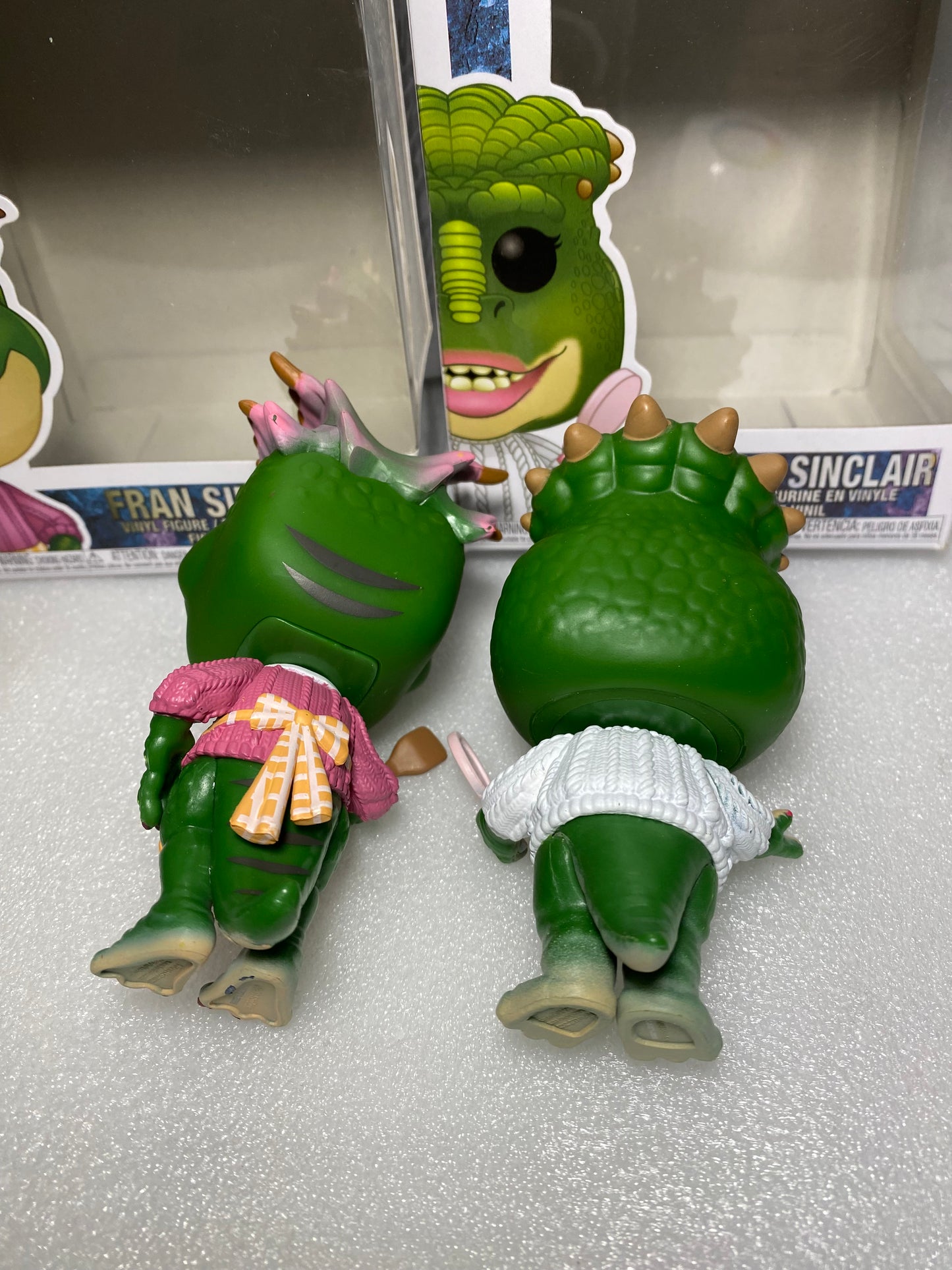 funko Pop Dinosaurs Figures #963 Charlene & #960 Fran 7" x 6.5" x 4.5" - (READ)