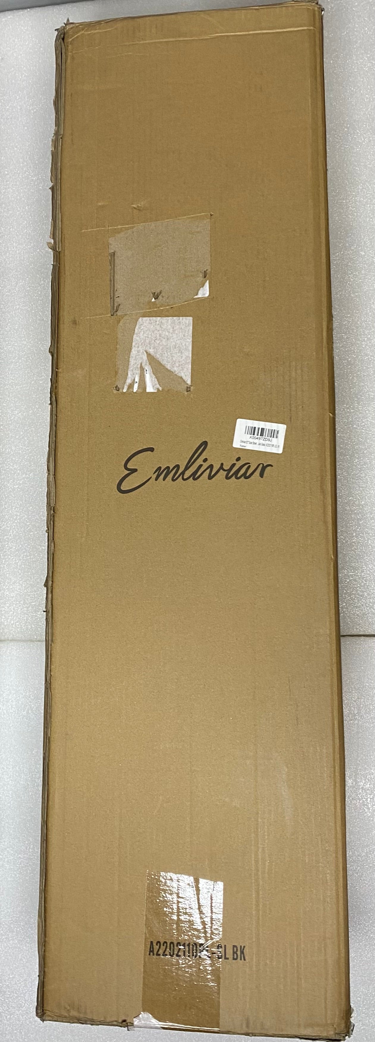 New other Emliviar 82" Outdoor LED Solar Street Lamp, A2202110PL-SL BK - (READ)