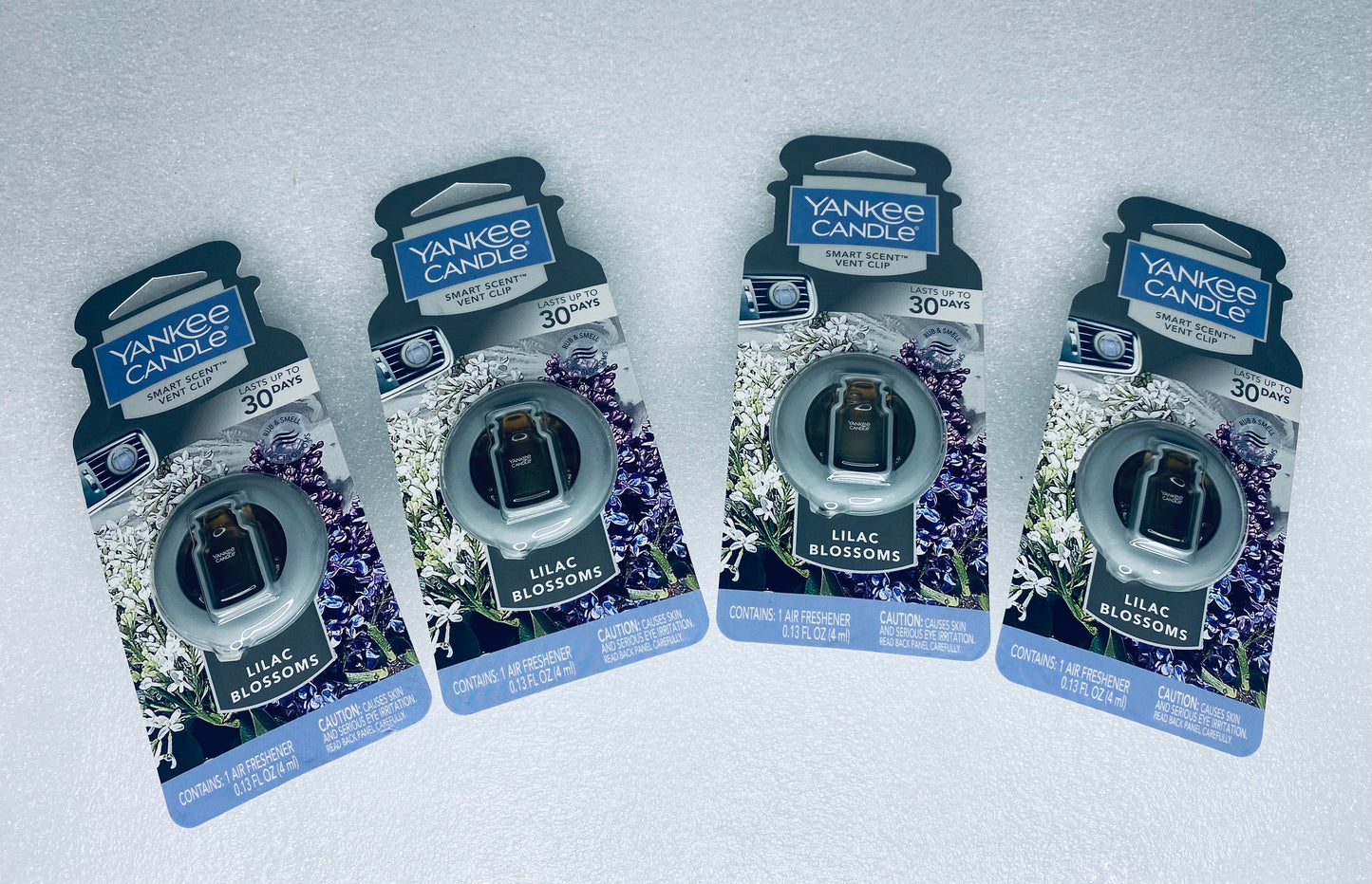 lot of 4 -New Yankee Candle Smart Scent Vent Clip 1312846 Lilac Blossoms- (READ)