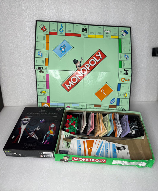 #153 - lot of 2 Activity Game Pieces, Monopoly & Puzzle (IN CONDITION AS SHOWN) $$