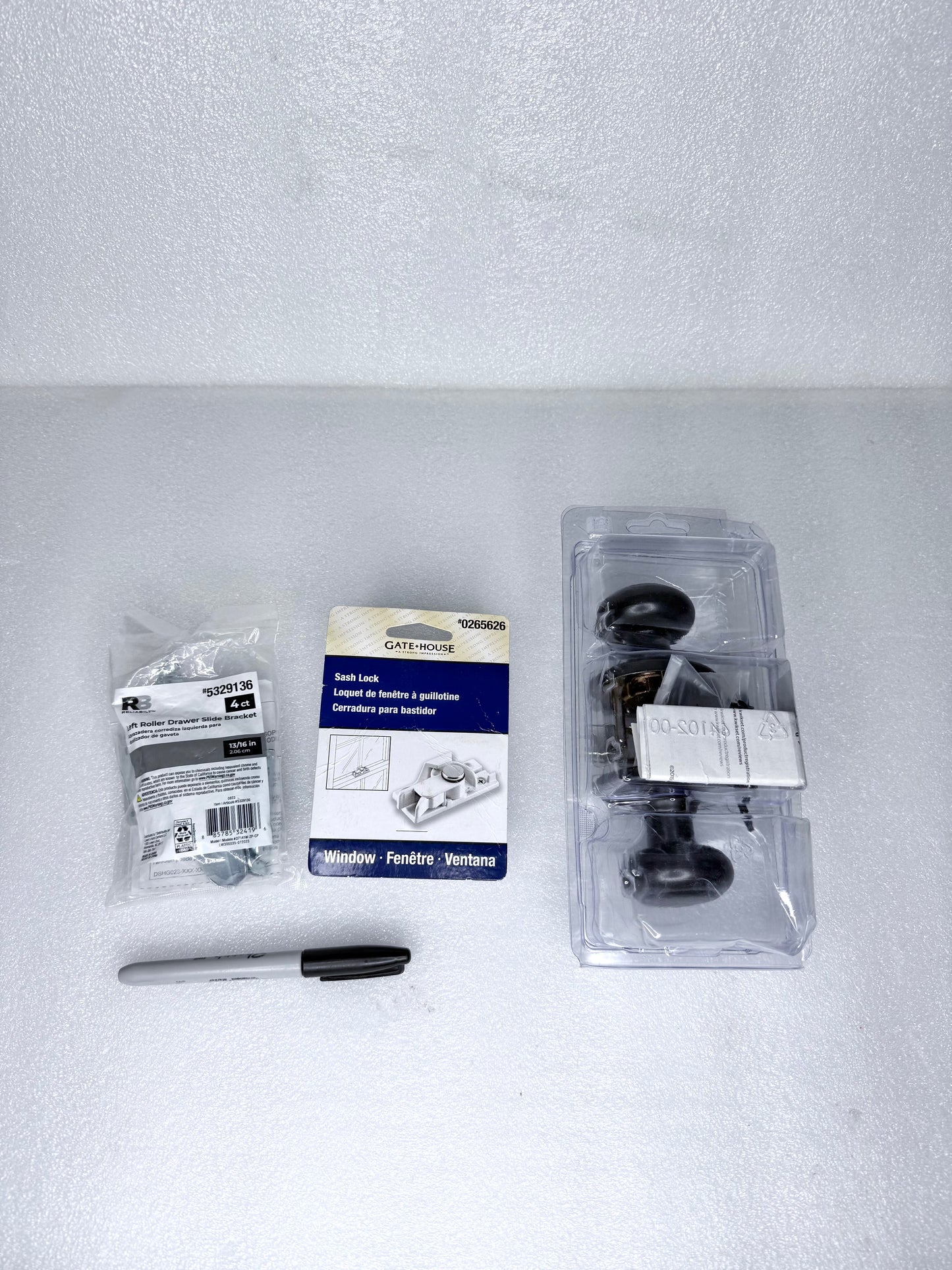 #156 - lot Of Hardware Items, Lock, Brackets, Door Knob - (IN CONDITION AS SHOWN) $$$