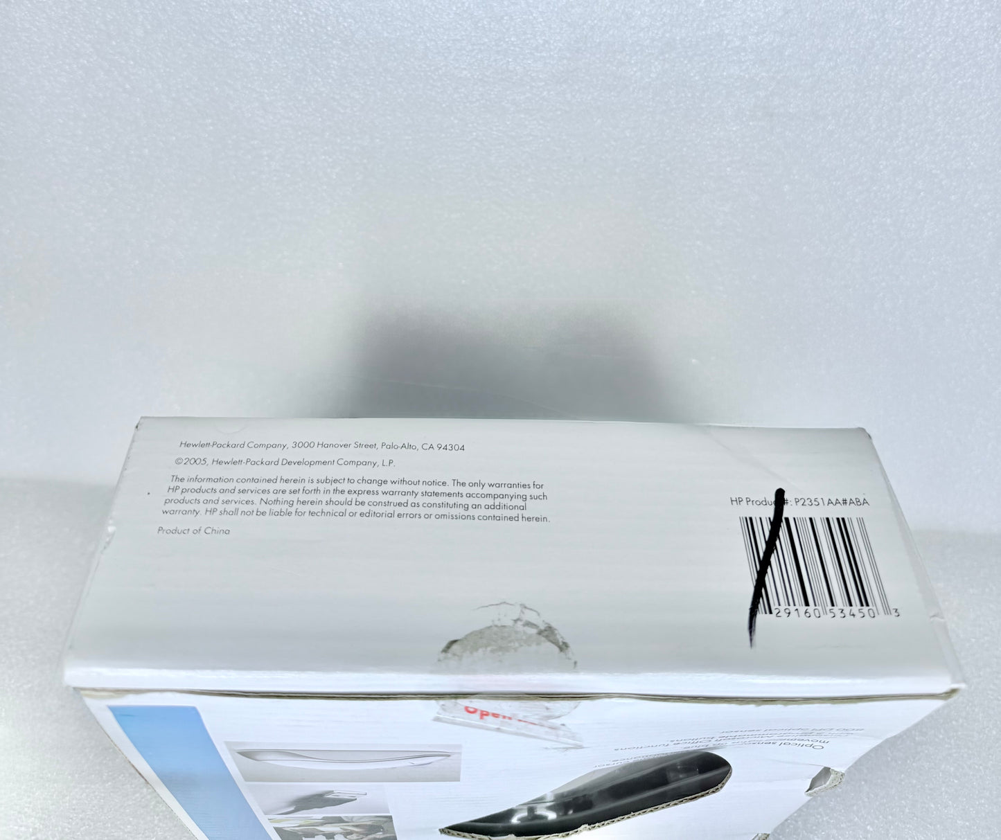 HP Optical 5 Programmable Button Mouse USB, P2351AA#ABA, White - (READ)