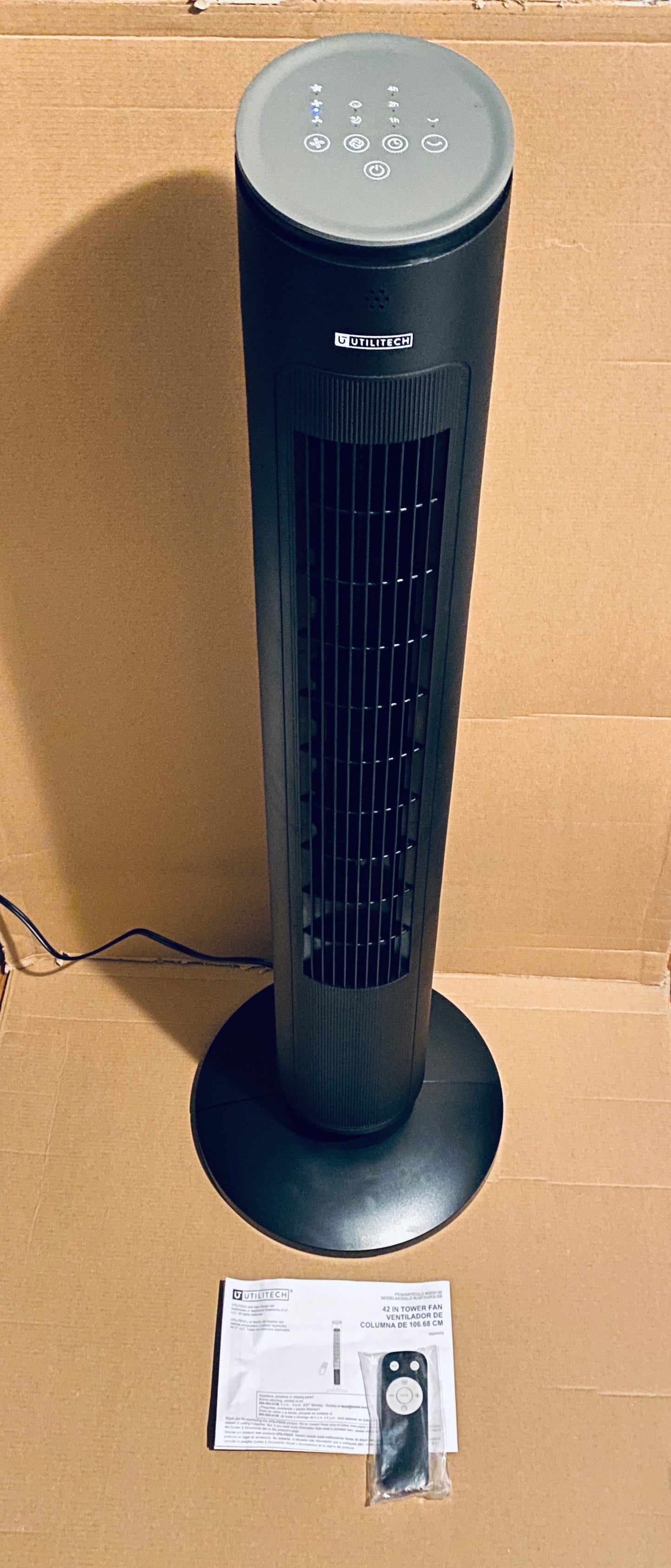 new Other - Utilitech 42” 120V 3-Speed Oscillating Tower Fan With Remote