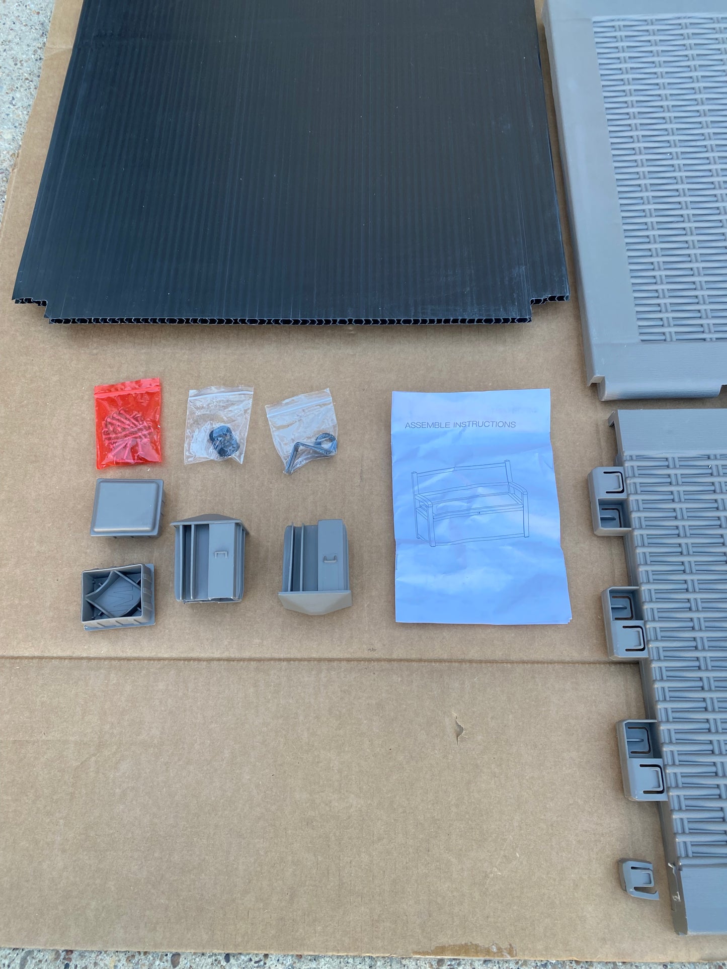 New Other Yitahome 70 Gallon 51" Storage Bench/Deck Box, Light Brown - (READ)