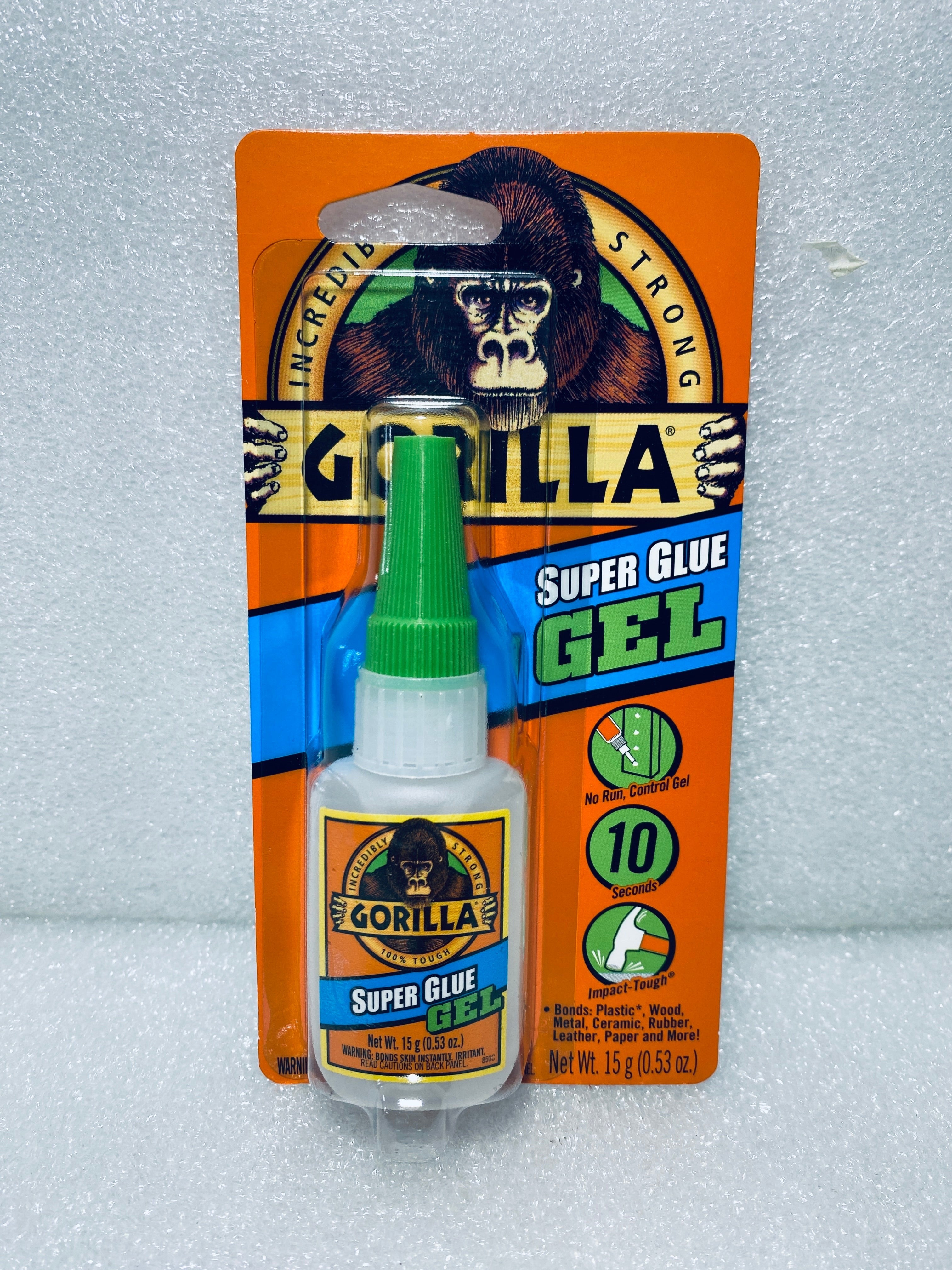 lot Of 6 - New Gorilla Incredibly Strong Super Glue Clear Gel, 15 Grams Each Tube