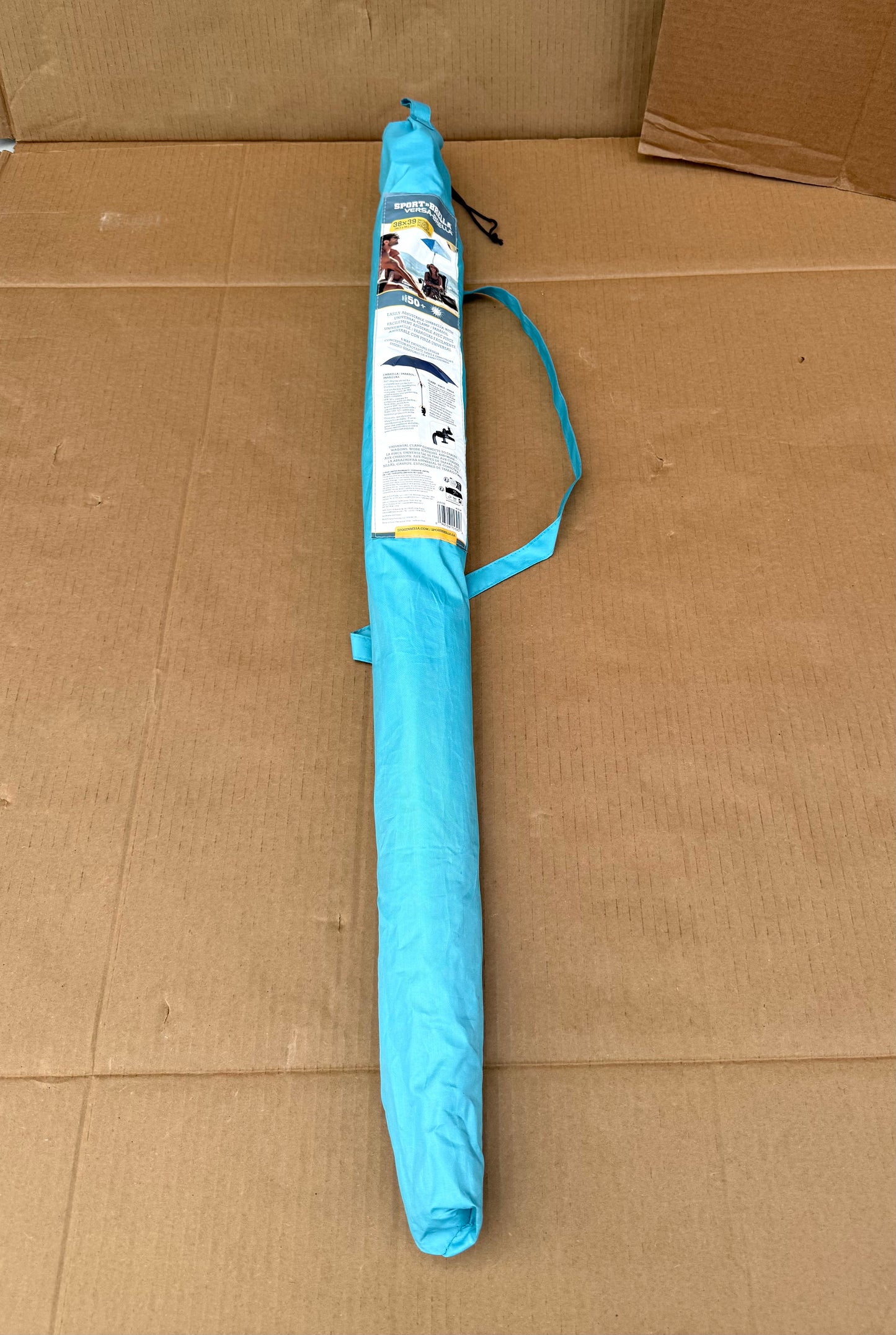 sport-Brella Versa-Brella Adjustable Umbrella W/Universal Clamp, Aqua - (READ)