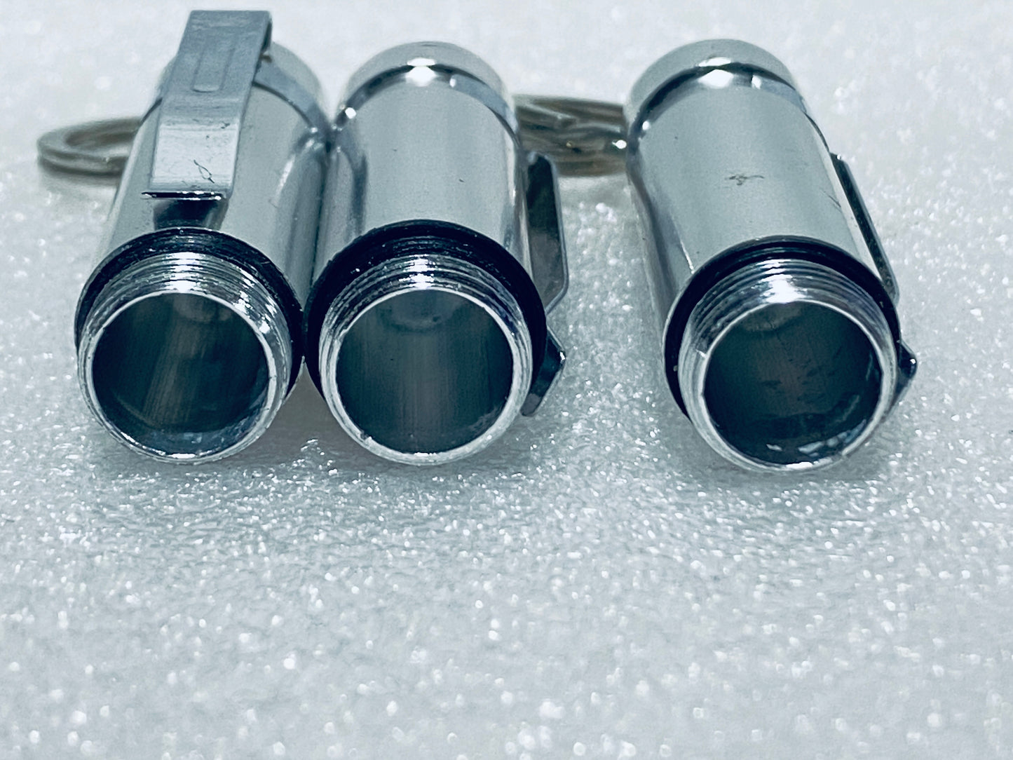 lot Of 3 New Other - Nulite e-Cig Key Chain Containers, Silver