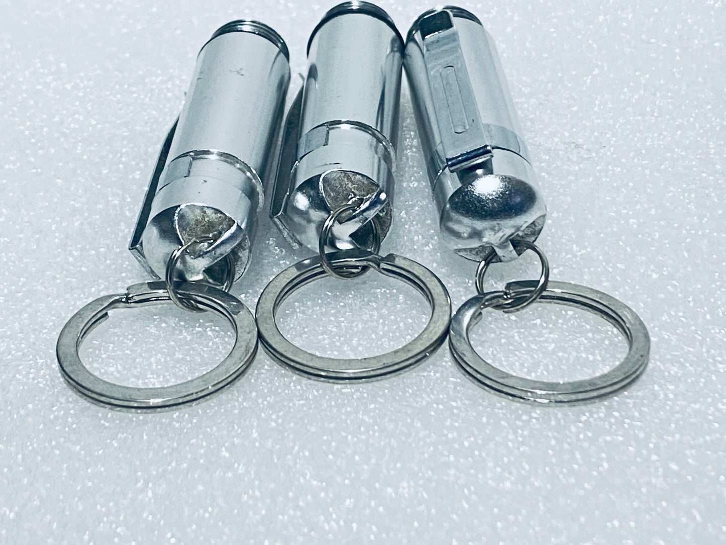 lot Of 3 New Other - Nulite e-Cig Key Chain Containers, Silver