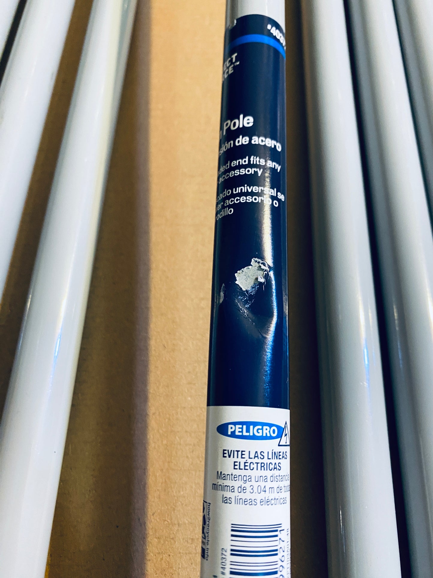 lot Of 9 New Other - Project Source 4ft Universal Threaded Steel Extension Poles
