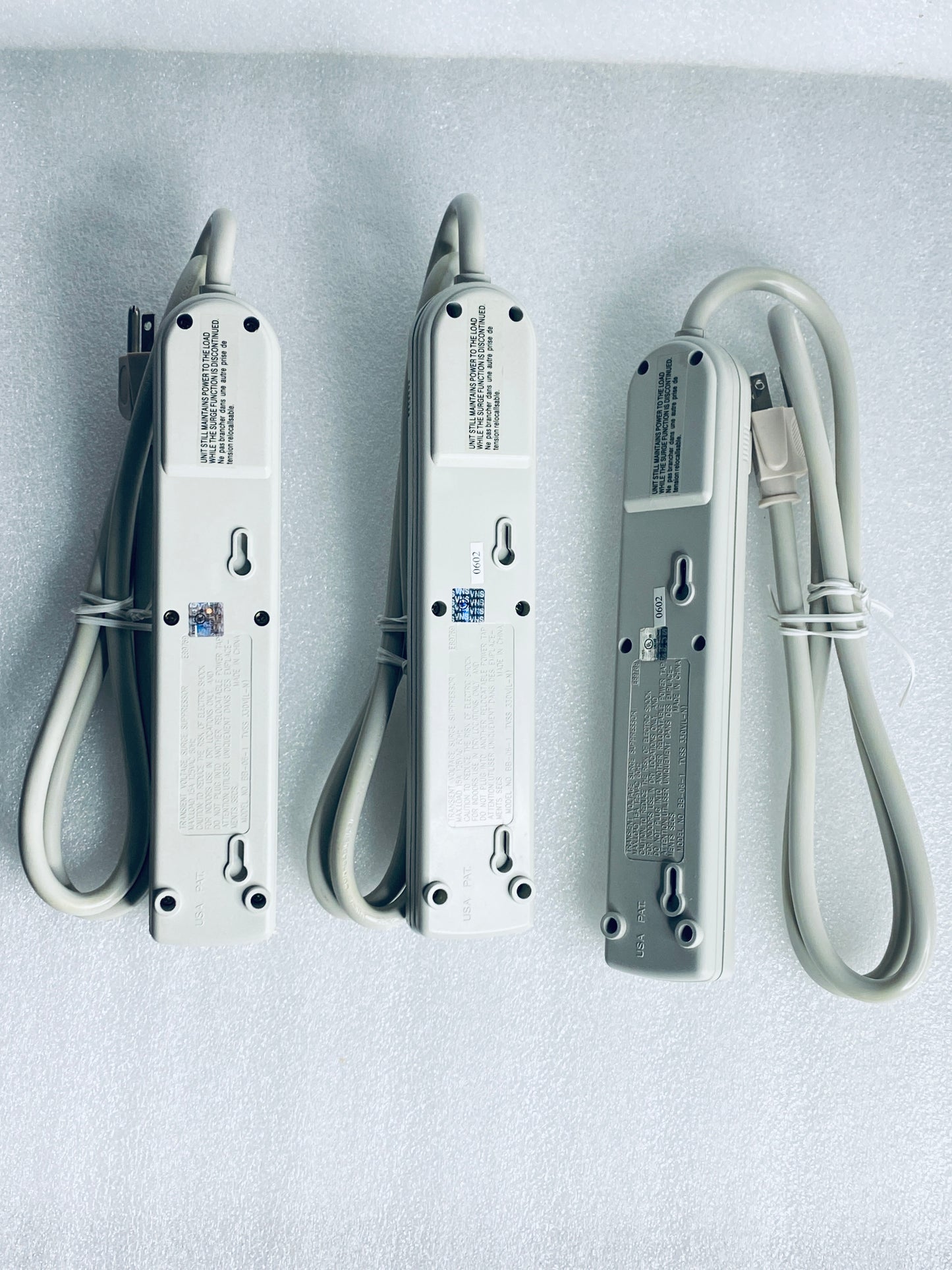 lot Of 3 New Other - 6 Outlet 125V 15A Surge Protectors, BB-06-1