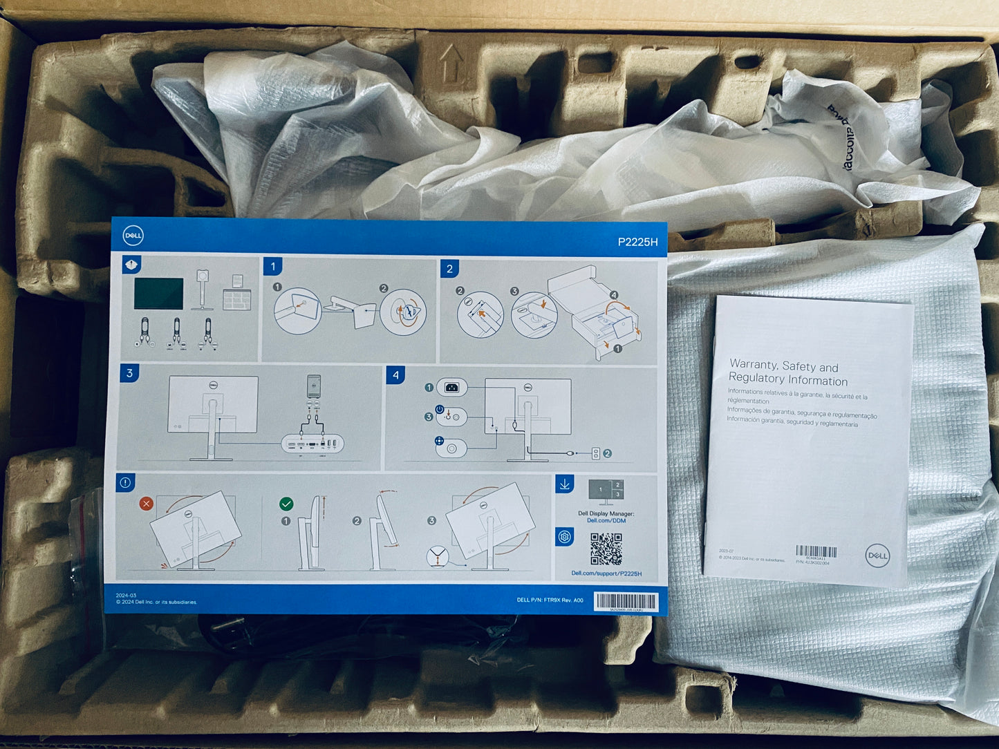 New Open Box-Dell P2225H 22" Full HD 100Hz 16:9 1ms LED Monitor, Black/Silver