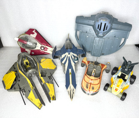 lot of 6 - Star Wars Jedi, Sith & Rebel Ships, Various Series - (READ)