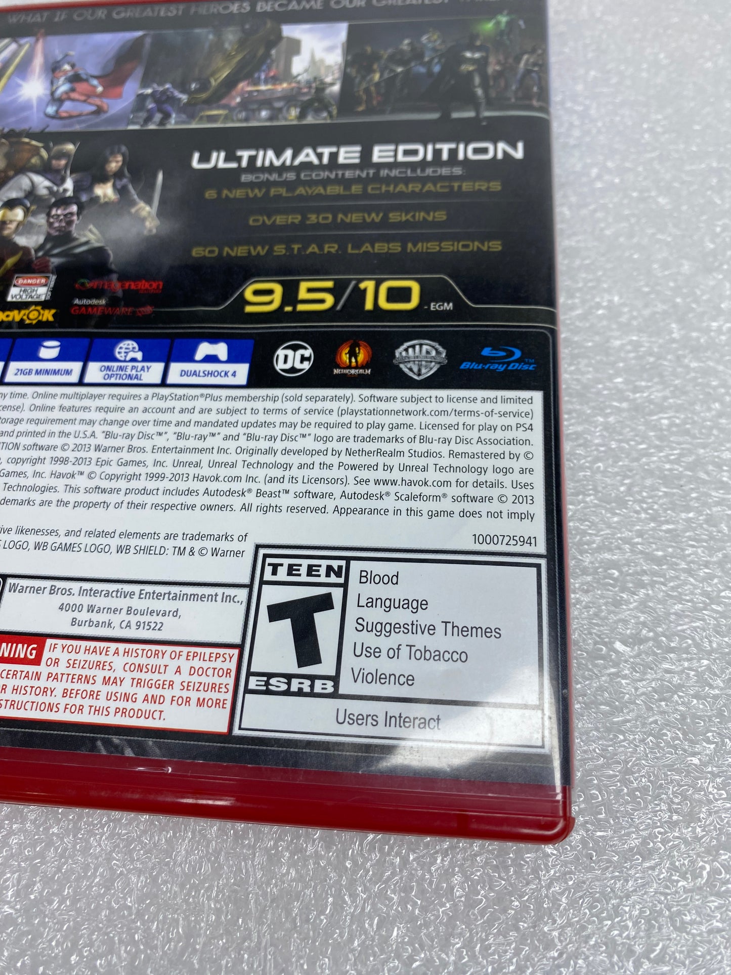 sony PlayStation 4 PS4 Injustice Gods Among Us Ultimate Edition - (READ)