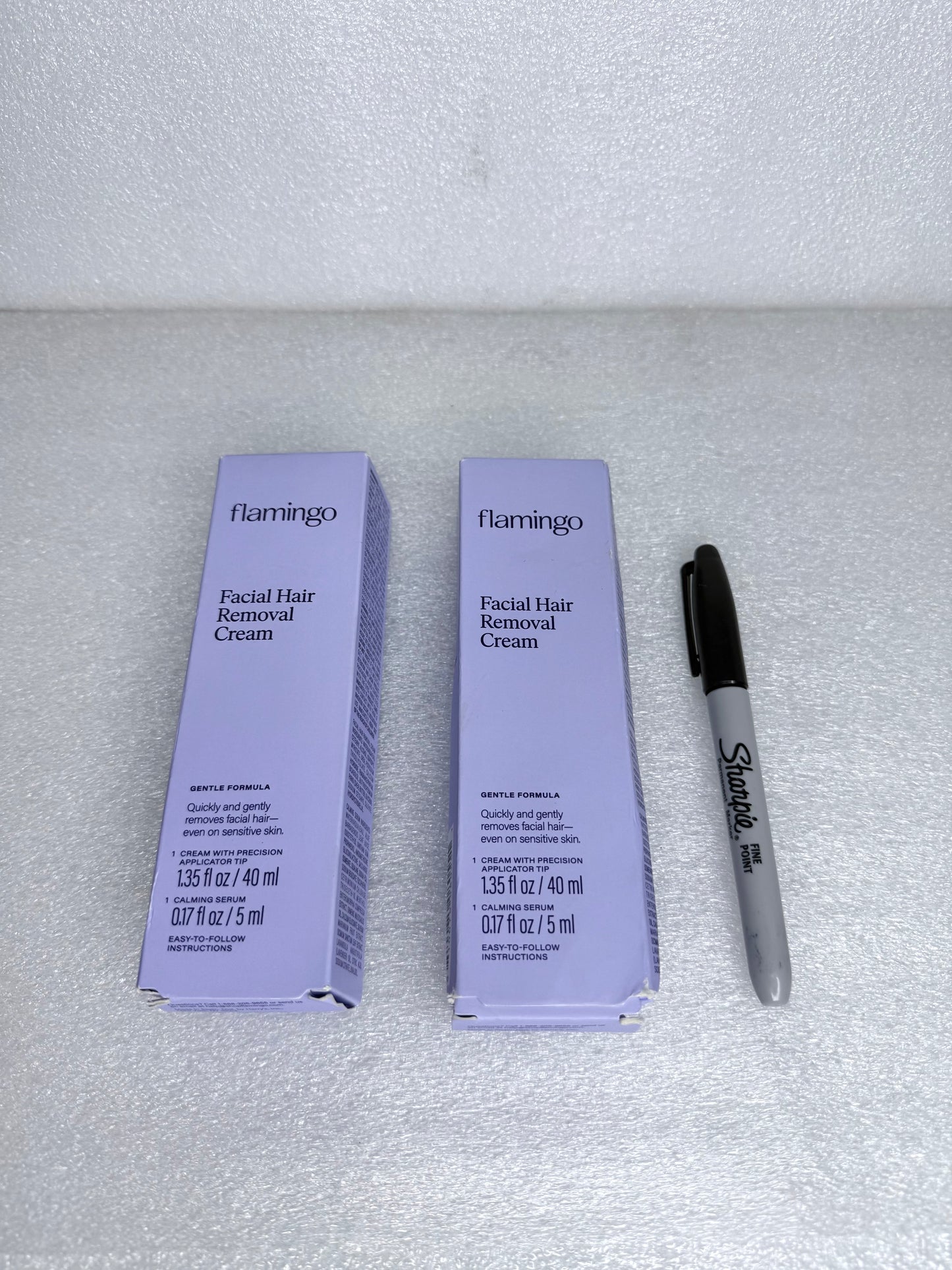 #181 - lot Of 2 - New Flamingo Facial Hair Removal Cream (2.70 fl oz Total) - (READ)