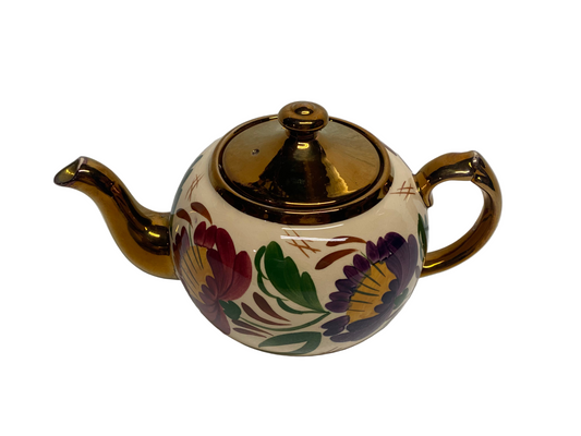 vintage Wade Heath Copper Luster Teapot Made In England (READ)