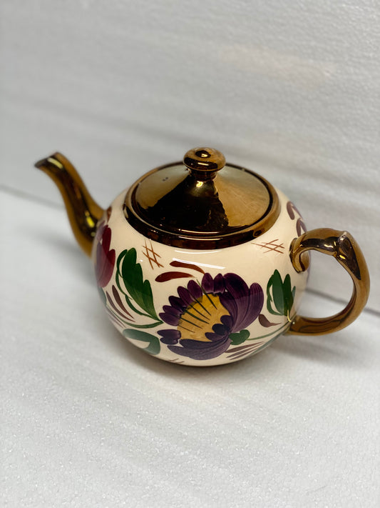 vintage Wade Heath Copper Luster Teapot Made In England (READ)