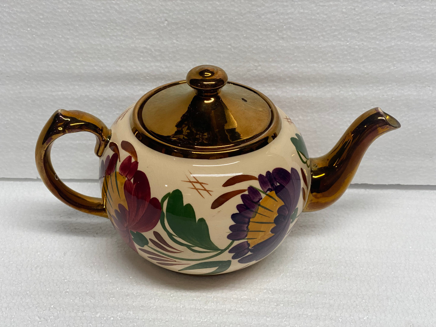vintage Wade Heath Copper Luster Teapot Made In England (READ)
