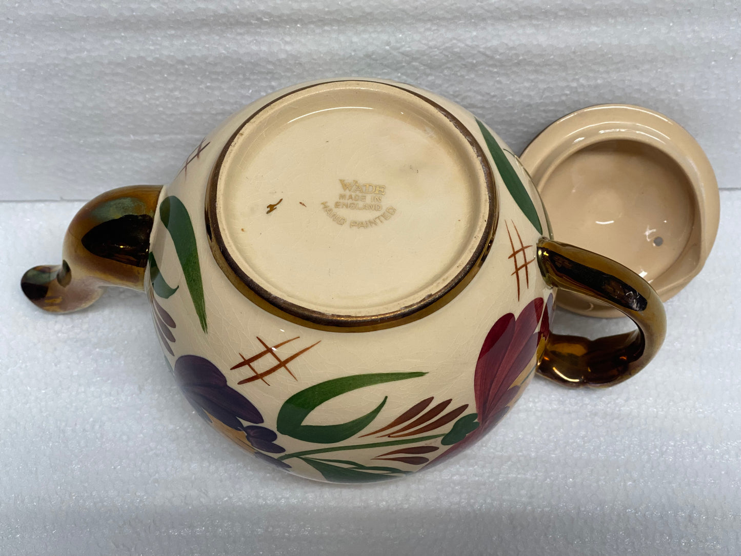 vintage Wade Heath Copper Luster Teapot Made In England (READ)