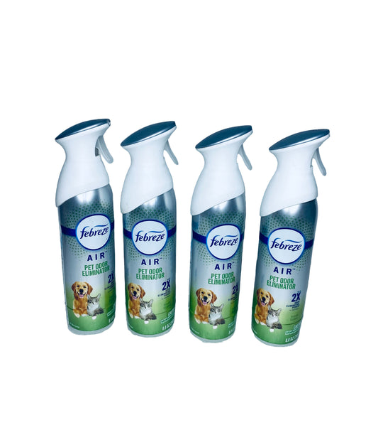 #14 - lot of 4 New - Febreze Air Pet Odor Eliminator 8.8 oz. Fresh Scent - (READ) - (IN CONDITION AS SHOWN)