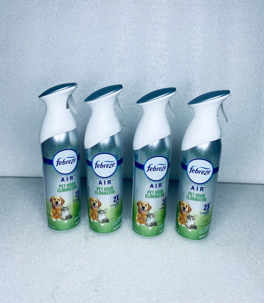 #14 - lot of 4 New - Febreze Air Pet Odor Eliminator 8.8 oz. Fresh Scent - (READ) - (IN CONDITION AS SHOWN)