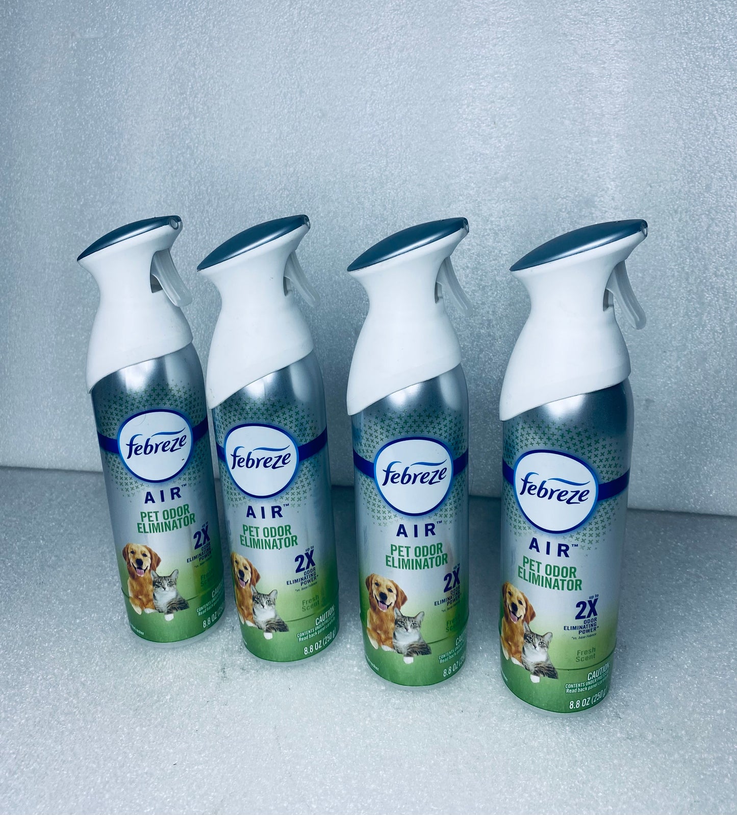 #14 - lot of 4 New - Febreze Air Pet Odor Eliminator 8.8 oz. Fresh Scent - (READ) - (IN CONDITION AS SHOWN)
