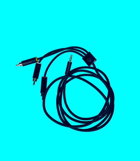 #20 - microsoft 3 ft. 3.5mm to RCA Composite AV Cable for Xbox 360 E Elite - (READ) - (IN CONDITION AS SHOWN)