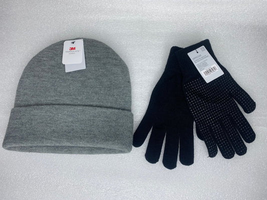 #206 - lot Of - New West Loop Double Layer Hat & Gripper Glove, One Size Fits Most - (IN COLOR AS SHOWN)