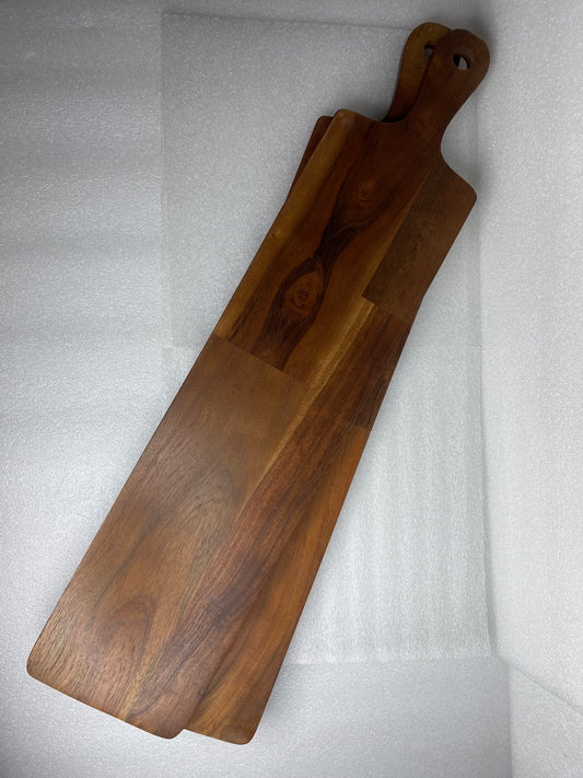 #225 - Lot of 2 New Other Threshold 28" x 6" Wooden Cheese Board - Brown - (IN CONDITION AS SHOWN) (READ)
