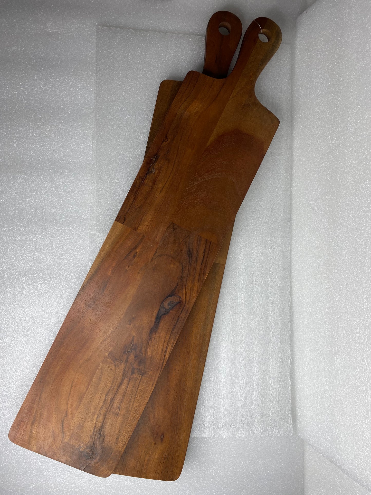 #225 - Lot of 2 New Other Threshold 28" x 6" Wooden Cheese Board - Brown - (IN CONDITION AS SHOWN) (READ)