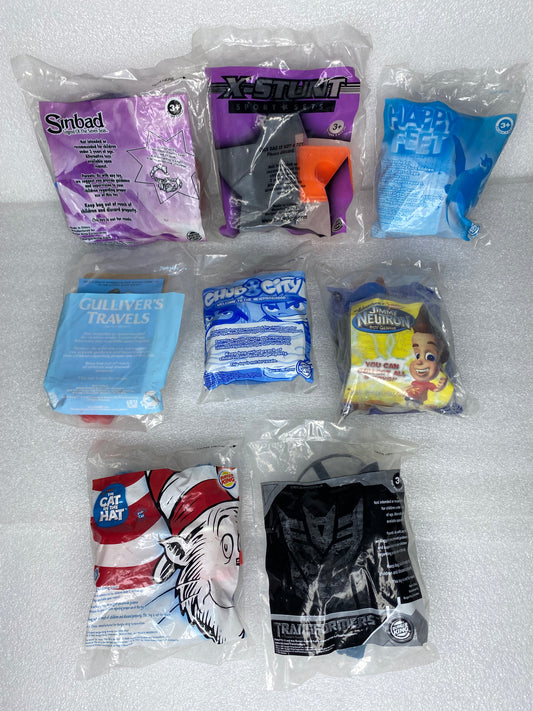 #228 - Lot Of 8 - New Sealed Wendy's Toy Lot (AS SHOWN)