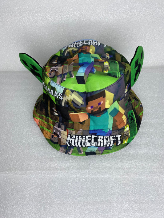 #230 - Bahamas Minecraft Bucket, Sun Hat - Gift for Gamers - (IN COLOR AS SHOWN)