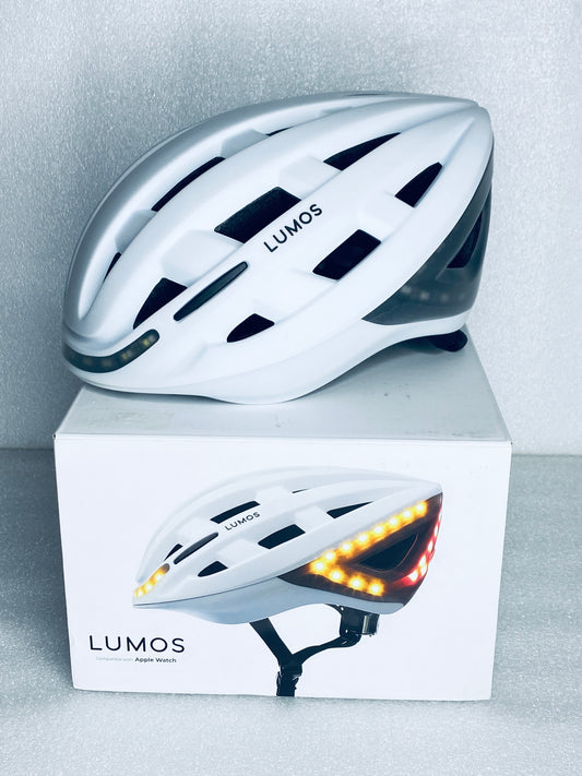 new Other-Lumos Kickstart M/L Bluetooth White Smart Bike Helmet With Remote