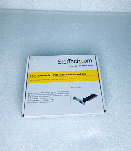 #36 - open Box -StarTech Low Profile PCI Ethernet Network Card, ST100SLP- (READ) - (IN CONDITION AS SHOWN)