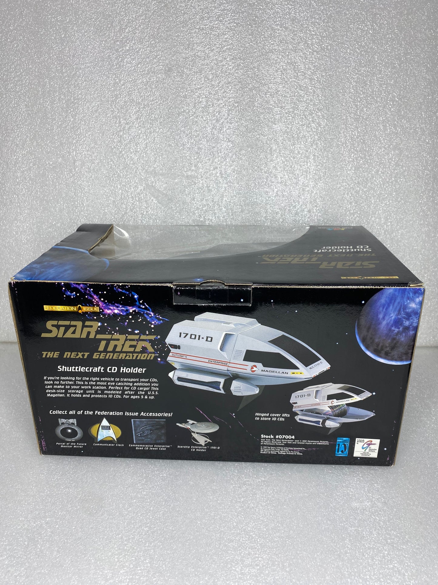 #37 - Star Trek The Next Generation 9" Shuttlecraft CD Holder, 07004 - (READ) - (IN CONDITION AS SHOWN)