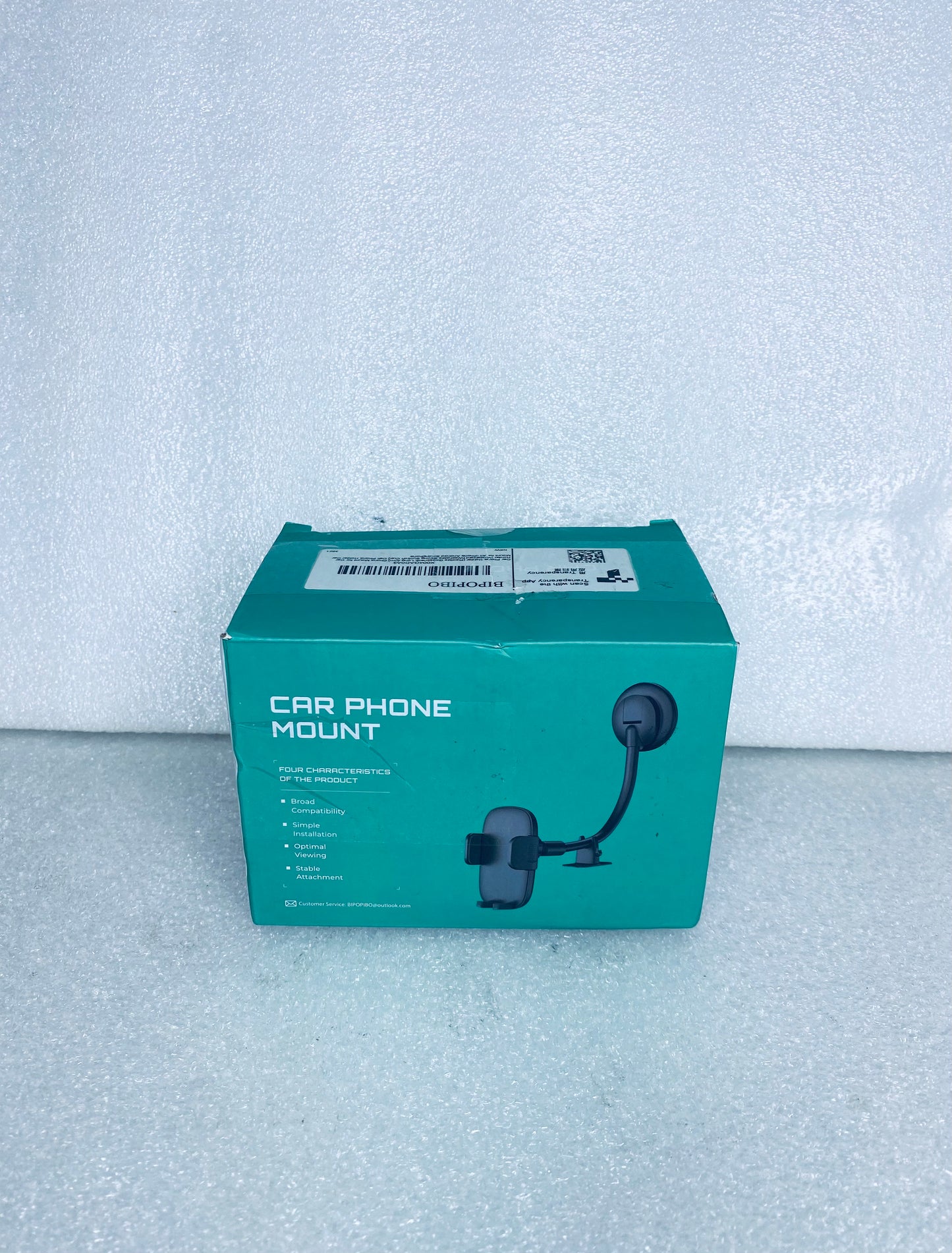 #38 - open Box - Bipopibo Car Phone Windshield Mount With Flexible Arm - (READ) - (IN CONDITION AS SHOWN)