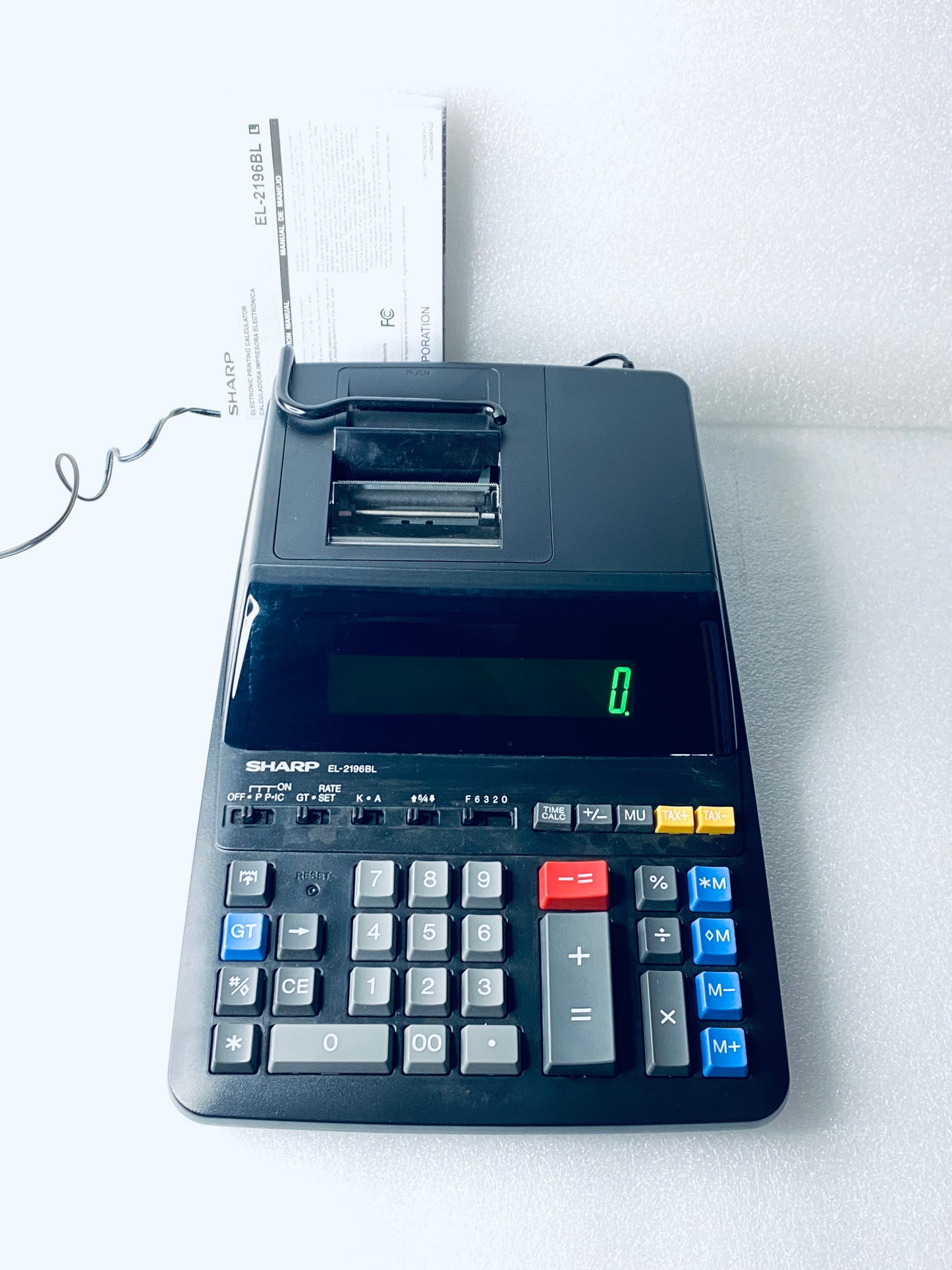 sharp EL-2196BL 12-Digit Printing Calculator, Black