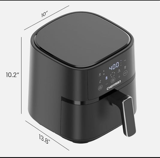 New Other - Chefman 4 QT Compact Air Fryer With Touchscreen Controls, Black
